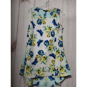 Alfani‎ Blouse Ladies 1x Color block Sleeveless Floral